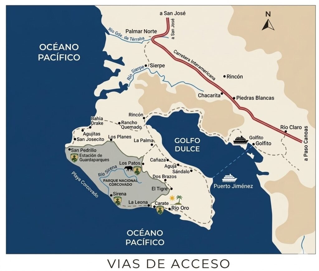 vias de acceso